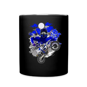 Motocross / Enduro / Freestyle mx / Dirtbike retro - Full Colour Mug - black - Front
