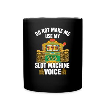 Casino Gambling Slot Machine à sous Jeu de cartes - Mug uni - noir - Devant