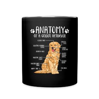 Drôle d’anatomie Golden Retriever Dog Lover - Mug uni - noir - Devant