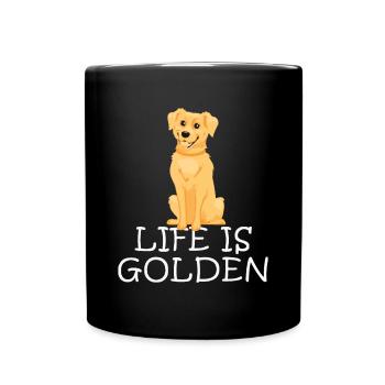 La vie est Golden Retriever Doggoldadorgolden retriev - Mug uni - noir - Devant
