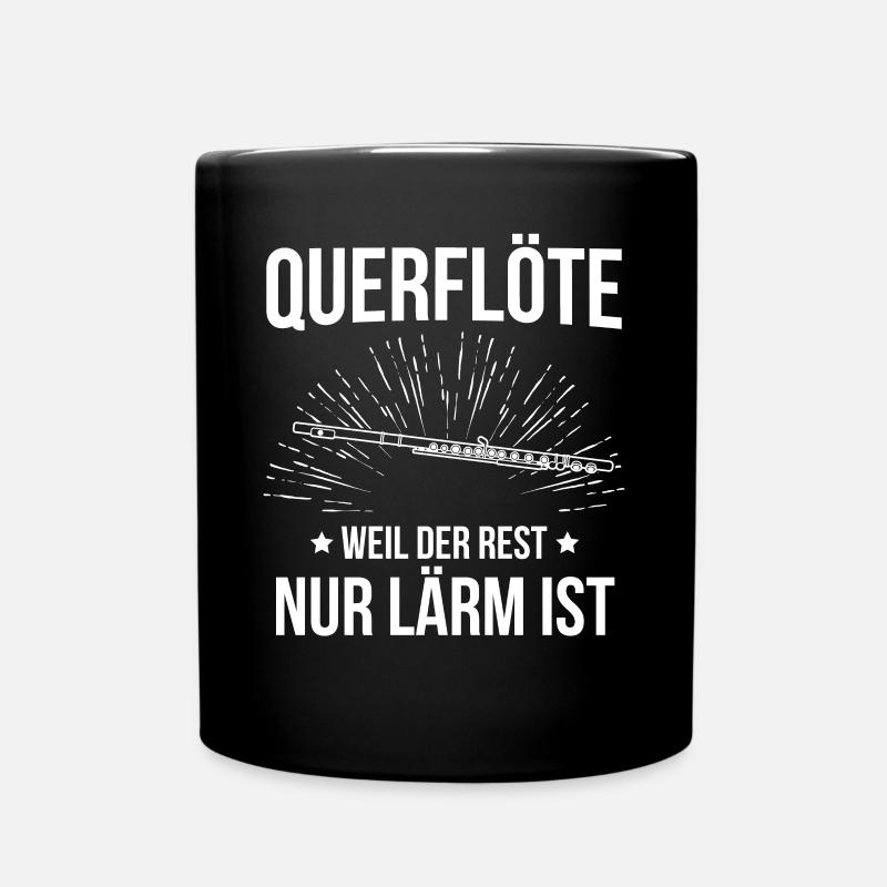 Querflöte Querflötenspieler Querflötist - Tasse einfarbig - Schwarz