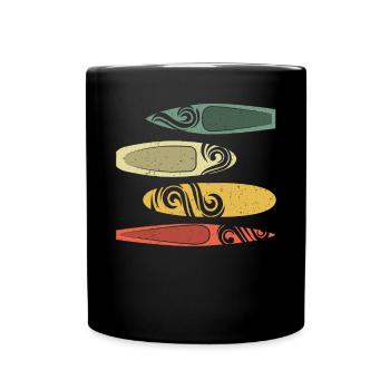 SUP Vintage Stand Up Paddle Board Planche de surf Rétro - Mug uni - noir - Devant