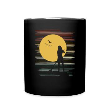 Stand Up Paddle SUP Vintage Retro - Full Colour Mug - black - Front