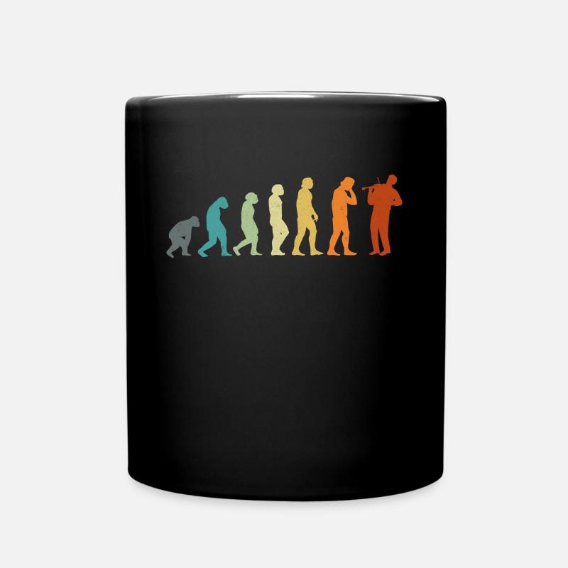 Violin Violinist Evolution Retro - Tasse einfarbig - Schwarz