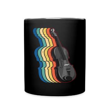 Violon Violoniste Rétro Vintage - Mug uni - noir - Devant