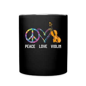 Violon Violoniste Fille Tie Dye - Mug uni - noir - Devant