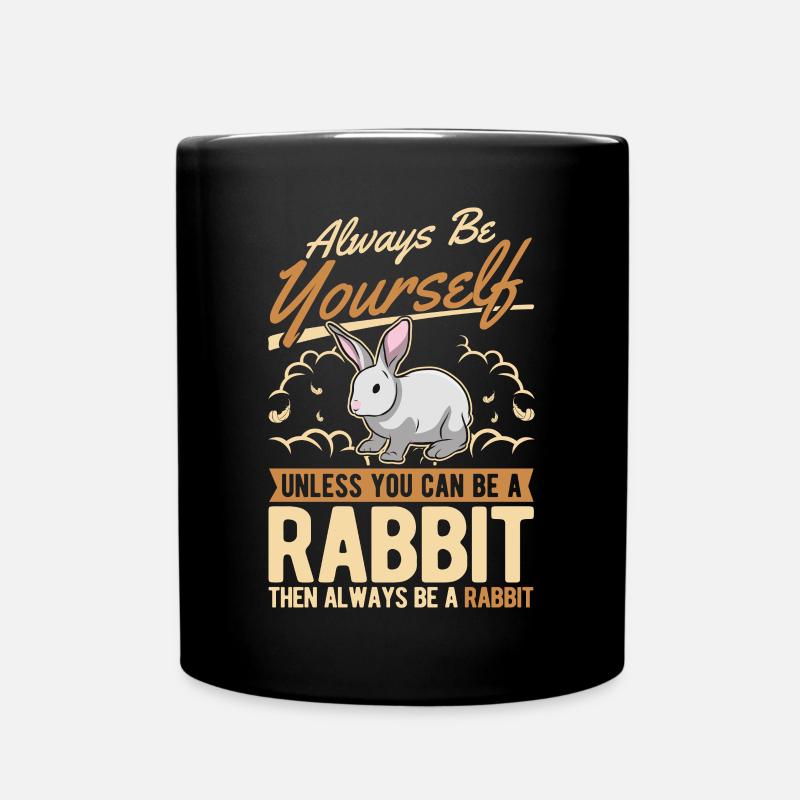 Rabbit Rabbit Rabbit - Full Colour Mug - black