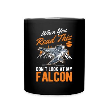 Falke Falkner Kestrel Falconry Falkner - Full Colour Mug - black - Front