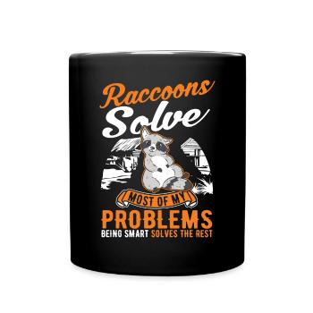 Raton laveur cadeau raton laveur - Mug uni - noir - Devant