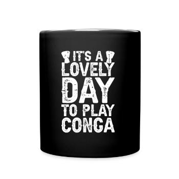 Conga Drum Musician Drumline - Full Colour Mug - black - Front