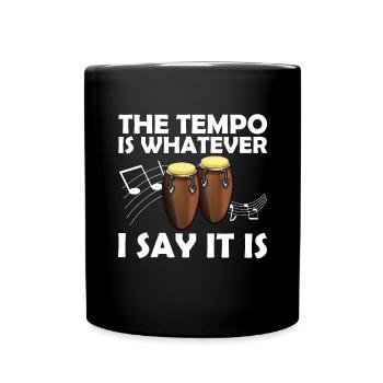 Conga Drum Musician Drumline - Full Colour Mug - black - Front