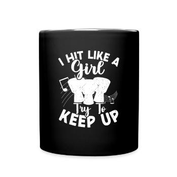 Conga Drum Musician Drumline - Full Colour Mug - black - Front
