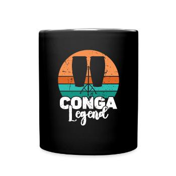 Conga Drum Musician Drumline - Full Colour Mug - black - Front