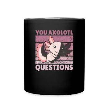 Axolotl lover cute animals children axolotl - Full Colour Mug - black - Front