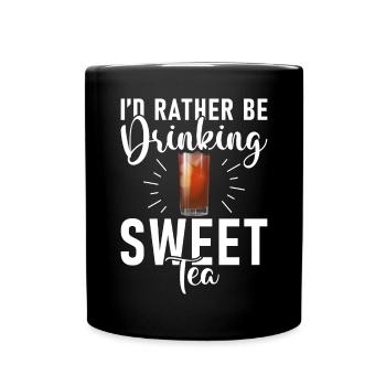Süßer Tee Liebhaber Geschenke - Tasse einfarbig - Schwarz - Vorne