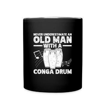 Conga Drum Musician Drumline - Full Colour Mug - black - Front
