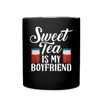 Süßer Tee Liebhaber Geschenke - Tasse einfarbig - Schwarz - Vorne
