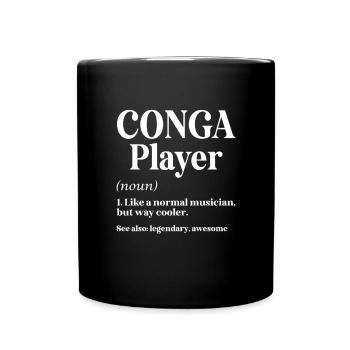 Conga Drum Musician Drumline - Full Colour Mug - black - Front