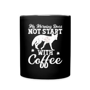 Kojotenjagd - Tasse einfarbig - Schwarz - Vorne