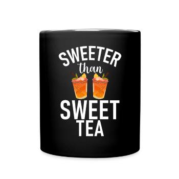 Süßer Tee Liebhaber Geschenke - Tasse einfarbig - Schwarz - Vorne