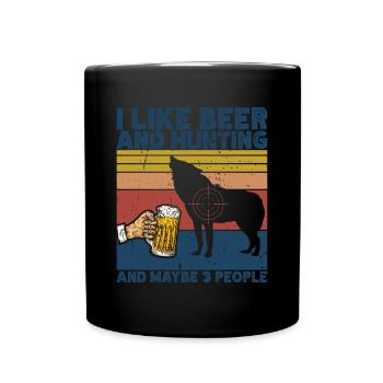 Kojotenjagd - Tasse einfarbig - Schwarz - Vorne