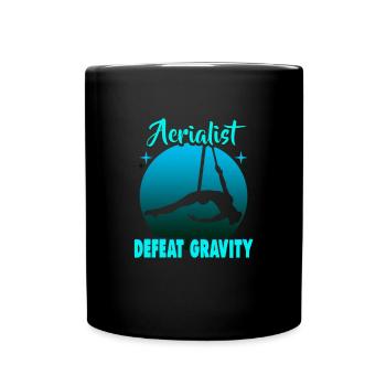 Aerial Acrobatics Aerialist Design for Aerial Gymnastics - Full Colour Mug - black - Front
