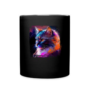 Amoureux des chats Cool Cat Design Cat Mama - Mug uni - noir - Devant