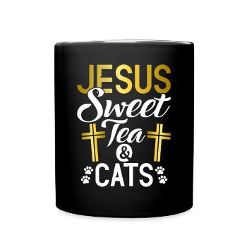 Süßer Tee Liebhaber Geschenke - Tasse einfarbig - Schwarz - Vorne