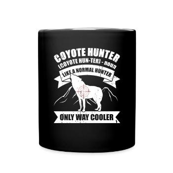 Kojotenjagd - Tasse einfarbig - Schwarz - Vorne