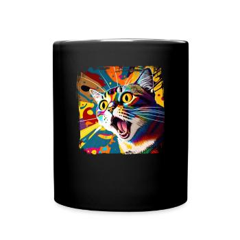 Amoureux des chats Cool Cat Design Cat Mama - Mug uni - noir - Devant