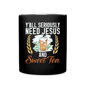 Süßer Tee Liebhaber Geschenke - Tasse einfarbig - Schwarz - Vorne