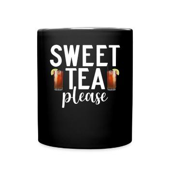 Süßer Tee Liebhaber Geschenke - Tasse einfarbig - Schwarz - Vorne