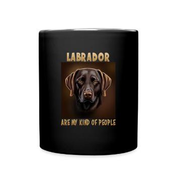 Hunde Spruch Labrador Retriever Design für - Tasse einfarbig - Schwarz - Vorne
