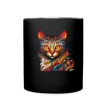 Amoureux des chats Cool Cat Design Cat Mama - Mug uni - noir - Devant