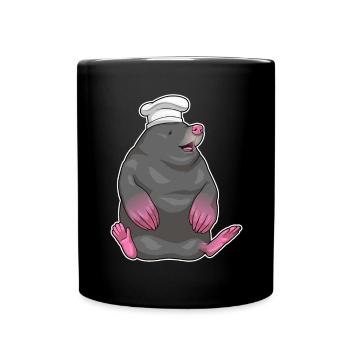 Mole Chef Chef Hat Cooking - Full Colour Mug - black - Front