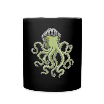 Octopus Warrior Helmet - Full Colour Mug - black - Front