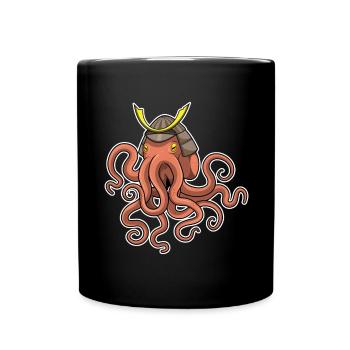 Octopus Samurai Martial Arts - Full Colour Mug - black - Front