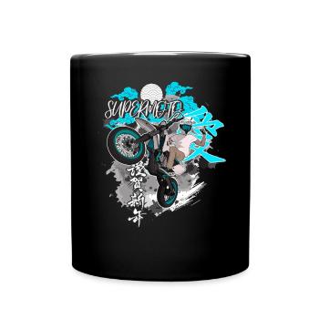 Motocross / Enduro / Freestyle mx / Dirtbike retro - Full Colour Mug - black - Front