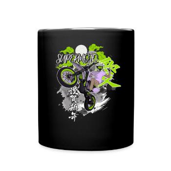 Motocross / Enduro / Freestyle mx / Dirtbike retro - Full Colour Mug - black - Front