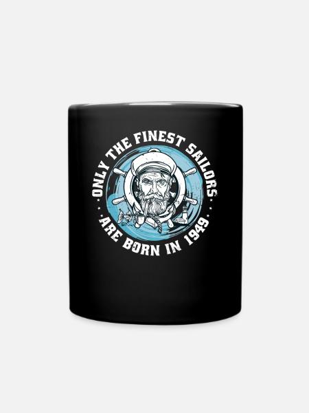 marin né en 1949 anniversaire voilier drôle - Mug uni - noir