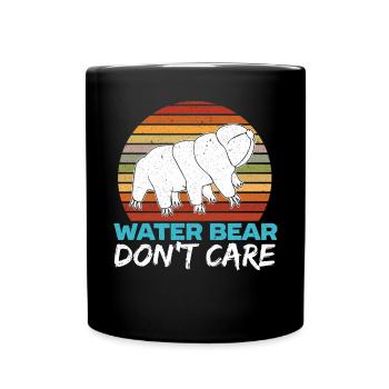 Water Bear Don't Care Moss Piglet Tardigrade - Full Colour Mug - black - Front