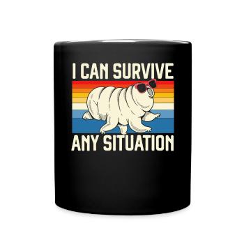 Je peux survivre à n’importe quelle situation d’ours d’eau tardigrade - Mug uni - noir - Devant