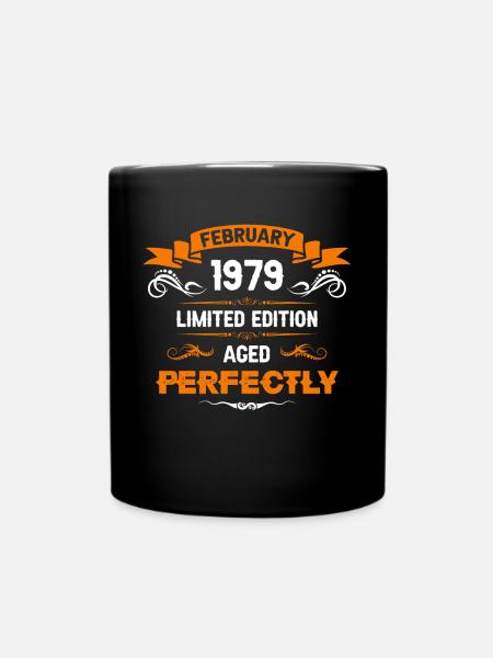 February 1979 Vintage Birthday Gift - Full Colour Mug - black