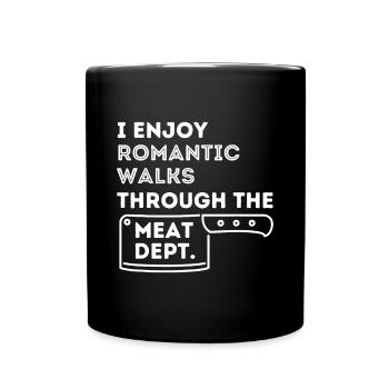 J’aime les promenades romantiques - Funny BBQ Smoker Barbecue - Mug uni - noir - Devant