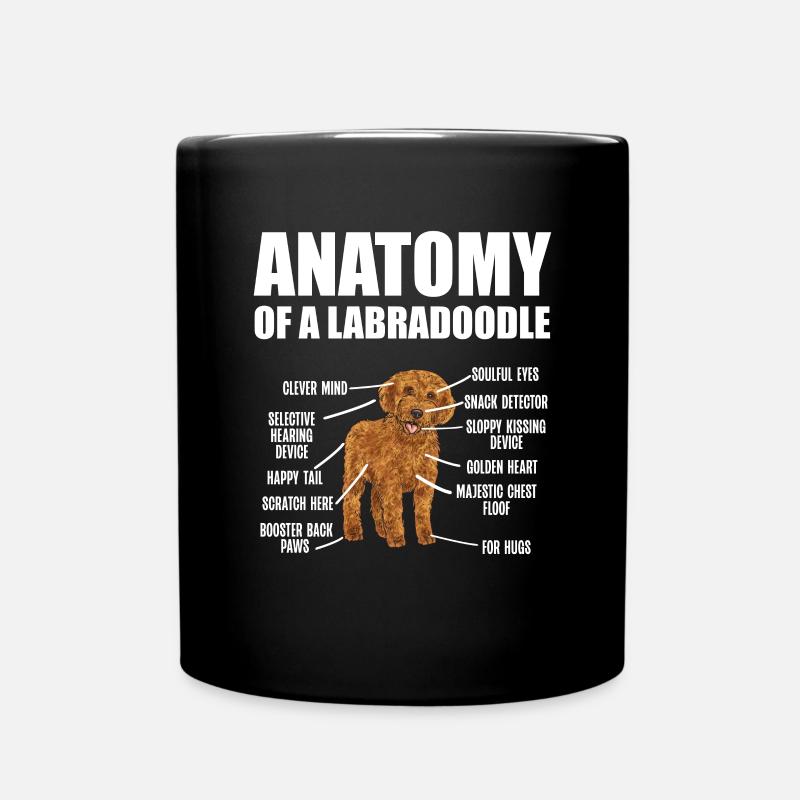 Labradoodle Hund - Tasse einfarbig - Schwarz
