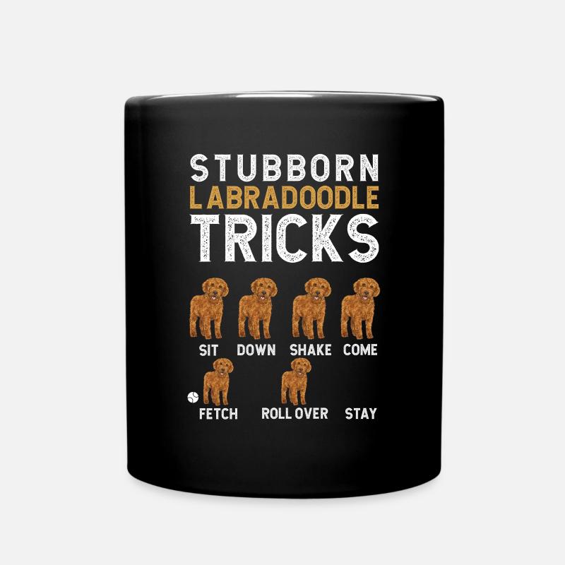 Labradoodle Hund - Tasse einfarbig - Schwarz