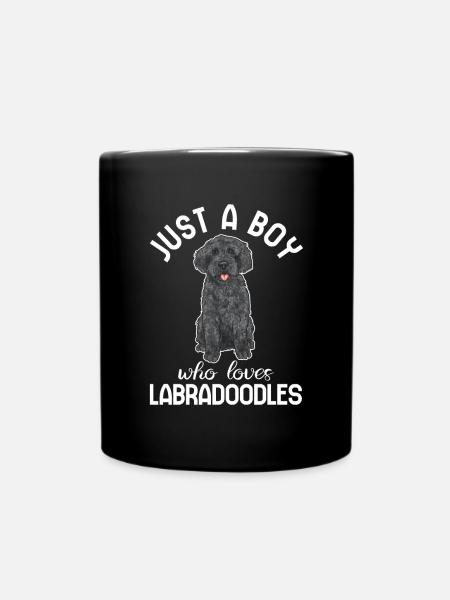 Labradoodle Hund - Tasse einfarbig - Schwarz
