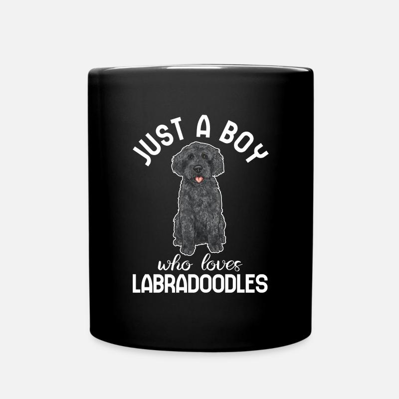 Labradoodle Hund - Tasse einfarbig - Schwarz
