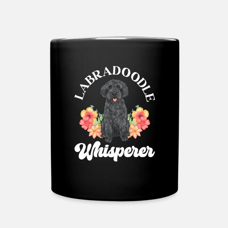 Labradoodle Hund - Tasse einfarbig - Schwarz