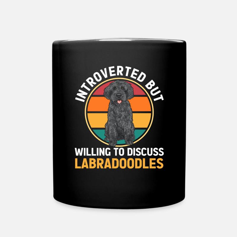 Labradoodle Hund - Tasse einfarbig - Schwarz